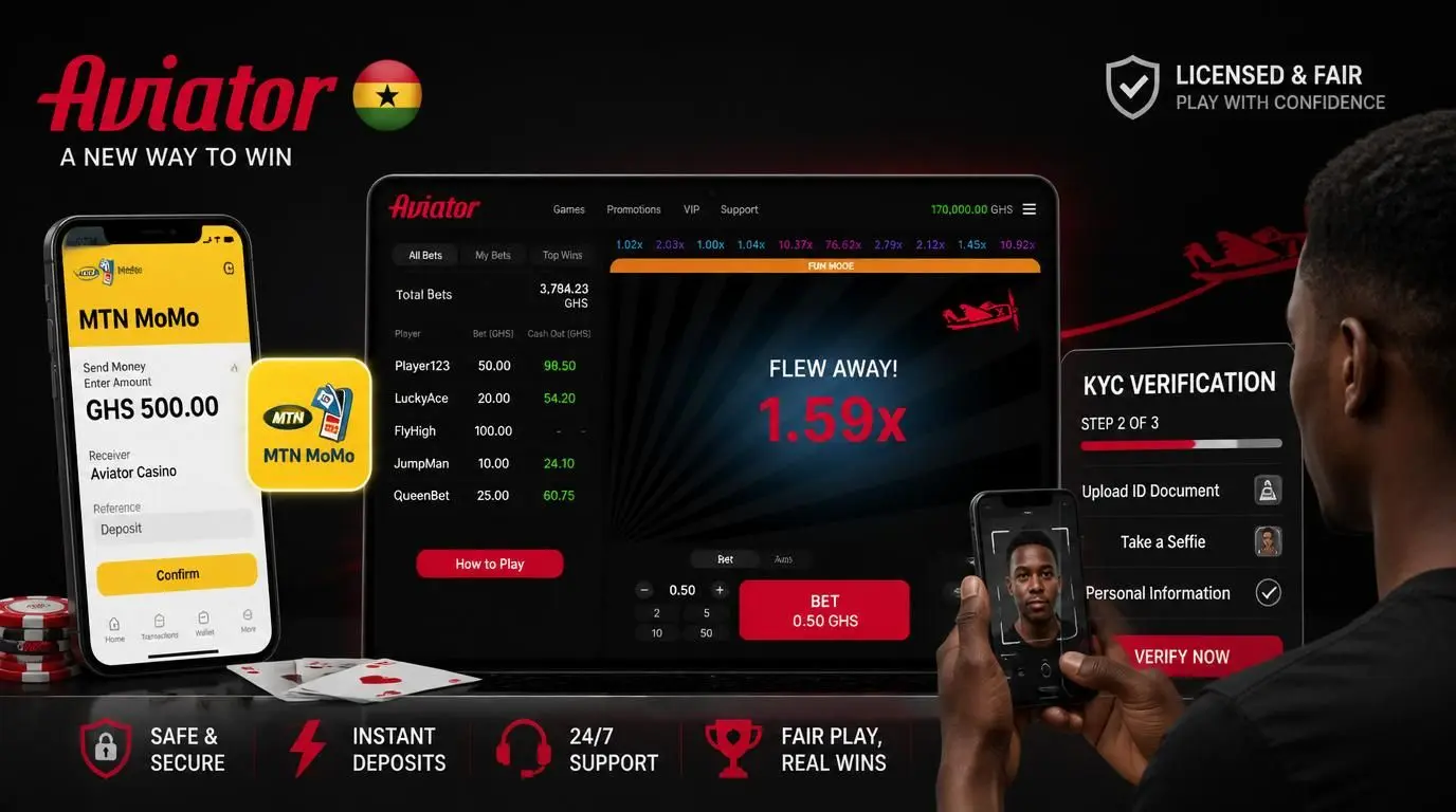 A mobile-friendly casino interface with Ghanaian payments and licence verification